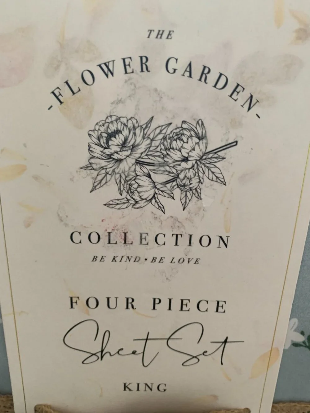 🌼🐞 NWT King Sheet Set Blue Daisy Ladybug Floral Cottagecore 4pc